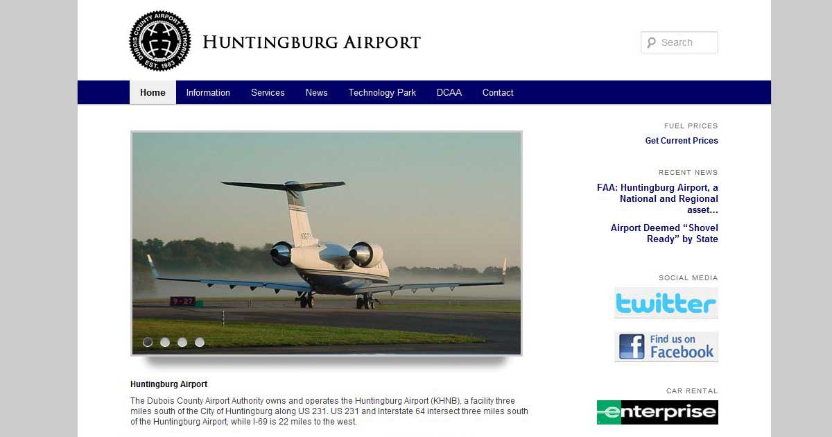 site Design Huntingburg, Indiana Huntingburg Airport WordPress